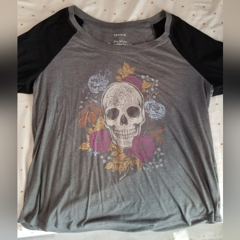 Torrid Skull Raglan Shirt